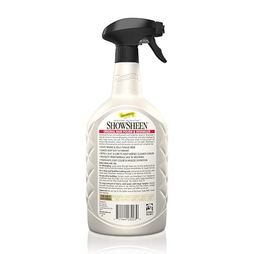 Absorbine ShowSheen Hair Polish & Detangler 32oz Spray Bottle, Horse and Dog Coat, Mane and Tail, Instant Detangling & Reduces Hair Breakage for Healthy Grooming & Radiant Shine thumbnail 2