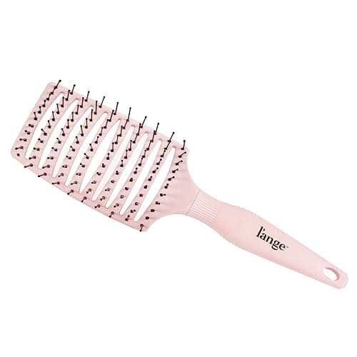 L'ANGE HAIR Siena Wide Curved Vented Hair Brush | Detangle with Nylon Bristles Best for Tangles and Knots Ideal Men Women Brushes Airflow Blush - Image 1