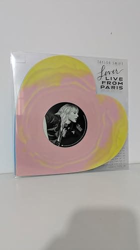 Lover From Paris Heart Shaped Blue, Pink & Yellow Marbled - Image 1