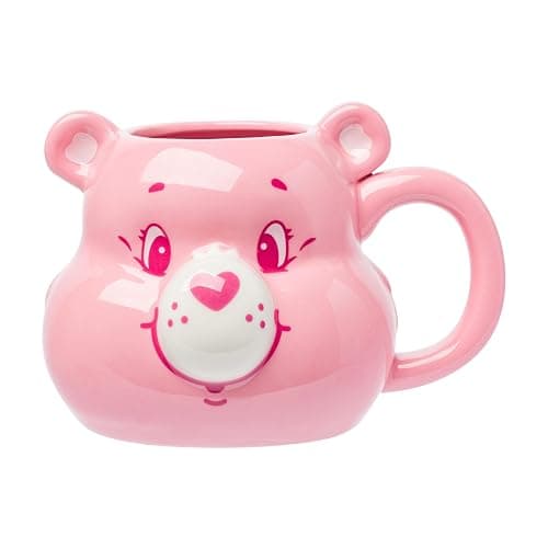 Silver Buffalo Care Bears Cheer Bear Ceramic 3D Sculpted Mug, 20 Ounces - Image 1