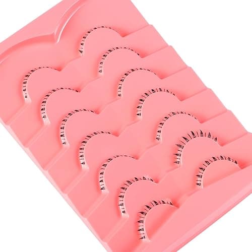 outopen 7 Pairs Bottom Lashes Clear Band Wispy Natural Look Lashes Japanese Manga Style Spiky Anime Lower Lashes Dramatic DIY Cosplay Bottom Eyelashes Reusable (A01) thumbnail 6
