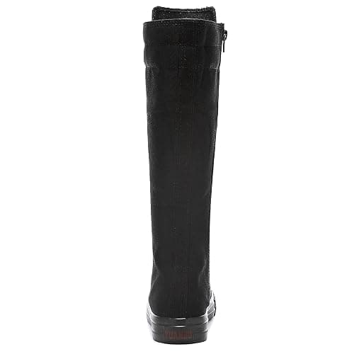 Momuk Women's Fashion Lace Up Knee High Canvas Zip Boots Girls Fancy School Shoes thumbnail 6