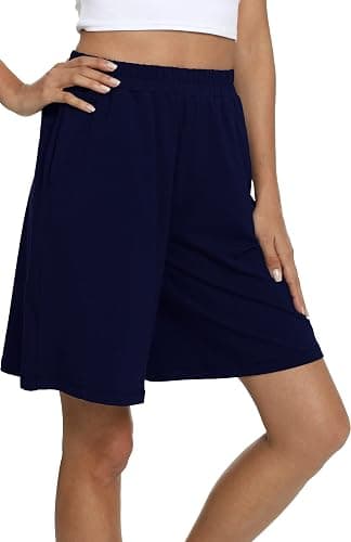 GYS Women's Bamboo Viscose Cooling Pajama Shorts | Moisture wicking, Breathable, Tagless, Super soft, Soft stretch, Elastic Waist, 2 pockets, for hot flashes & summer sleep - Image 1