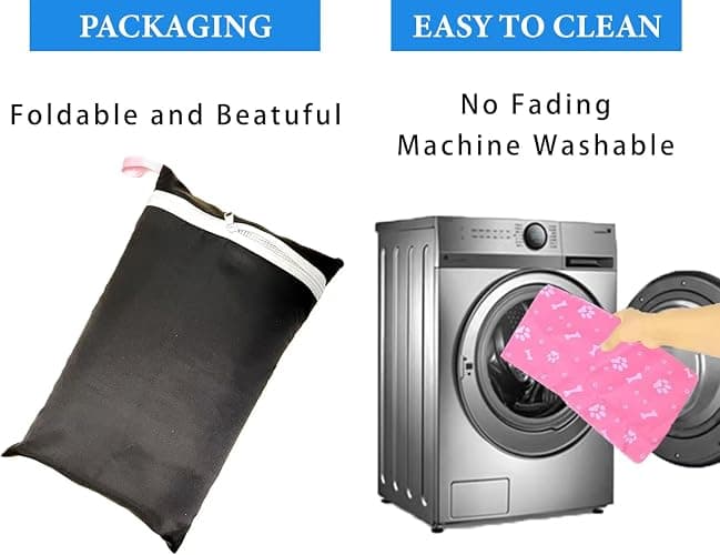 Dog Playpen Bottom Pad fit 36" x 36“ Puppy Playpen(Fence NOT Included),Reusable Pet Training Pads Dog Crate Pad,Waterproof Pet Pads,Whelping Pads,Puppies/Small Dogs,Hoop and Loop Design,Pink Bottom thumbnail 5