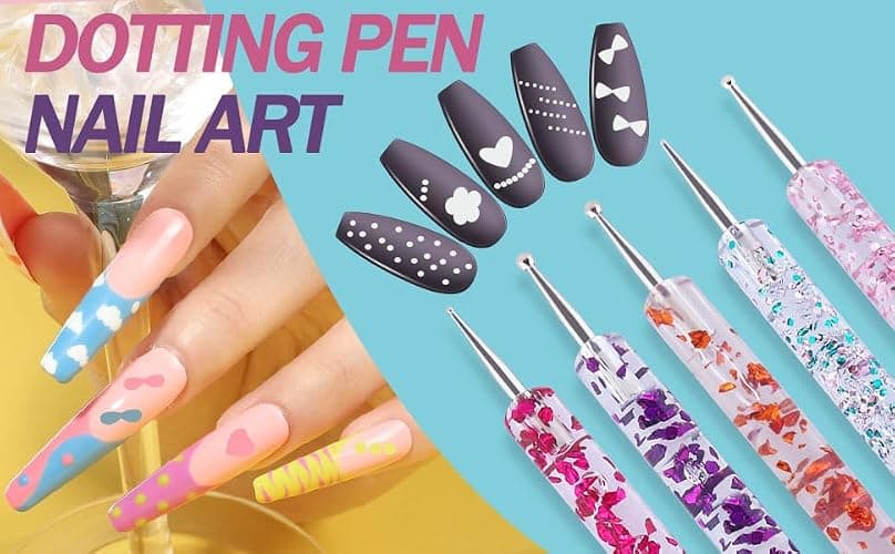 Artdone 35pcs Nail Art Pens brushes,Nail Art Tool Set,Nail Dotting Tools,Nail Dust Brush,Striping Nail Art Brushes for Long Lines,Nail Drawing Pen For Nail Design thumbnail 8