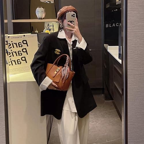Women's shoulder bag, women's wallet, vintage handbag, synthetic leather crossbody bag with adjustable shoulder strap thumbnail 3