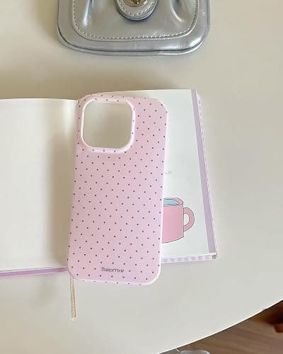 inewateri Compatible with iPhone 13/iPhone 14 Case with Cute Fashion Polka Dot Aesthetics Design Simple Case for Soft TPU Slim Protection Case for iPhone 13/14-Pink thumbnail 4