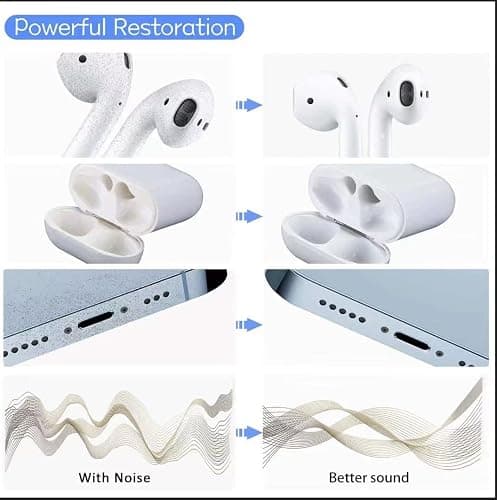 Airpod Cleaner Kit, Earbud Cleaning Kit for Airpods Pro 1 2 3,Multi-Function Cleaning Pen with Soft Brush Flocking Sponge, Suitable for Bluetooth Headset, Charging Box, Mobile Phone,Earbud (1Pcs) thumbnail 5