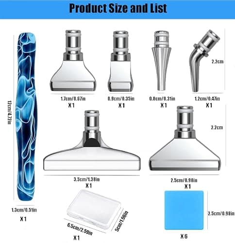 Heyseri Diamond Art Painting Pens, Ergonomic Diamond Painting Drill Pens Tools Accessories, Gem Art Pen Tools with Metal Tips for 5D Craft Nail (Blue) thumbnail 2