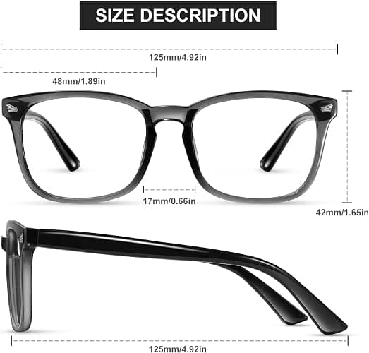 Okany Blue Light Glasses for Kids 3 Pack Blue Light Blocking Glasses for Girls Boys Computer Gaming Screen Glasses, Anti Glare Eyestrain Teen Fashion Glasses Age 3-10 (Grey Black+Transparent+Leopard) thumbnail 2