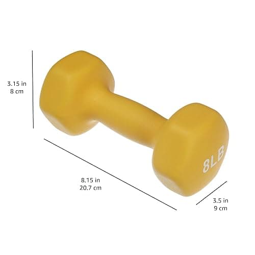Amazon Basics Neoprene Dumbbell Hand Weights for Exercise and Muscle Toning thumbnail 2