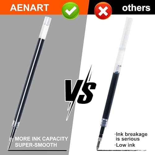 Gel Pens, 30 Pack Black Gel Pen Fine Point, Retractable Gel Ink Rollerball Pens for Smooth Writing (0.7mm) Back to School Supplies thumbnail 4