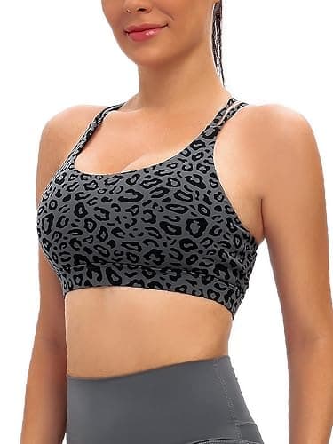 RUNNING GIRL Sports Bras for Women,Padded Sports Bra Tank Top Sexy Crisscross Back High Impact Longline Workout Yoga Bra thumbnail 2