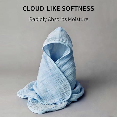 Hooded Baby Bath Towels - 2 Pack 100% Organic Cotton Towel thumbnail 2