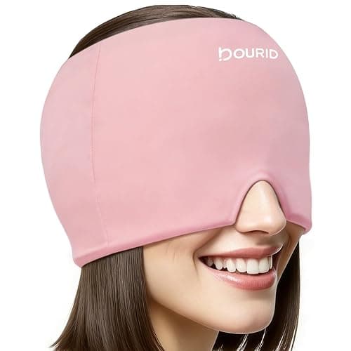 Headache Relief Cap, Tasteless Cooling Gel Migraine Relief Cap | Migraine Relief Products, V-Shaped Nose Design, 360 Degree Surround, for Relieve Pressure, Hangover, Tension, Eye Edema - Image 1