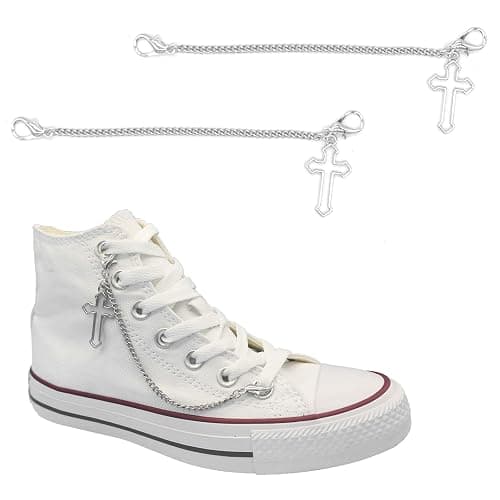Gownsella 2 Stück Schuh Charms Kette – Punk Schuhschmuck für Sneaker & Boots, Schnürsenkel Anhänger mit Clip, DIY Zubehör - Image 1