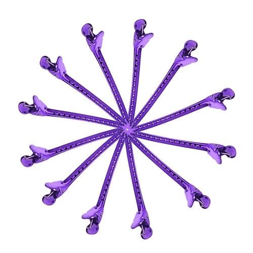 12Pcs Sectioning Clip Barrette Metal Duckbill Clip Hair Grip Clamps Salon Barber Hairdressing Styling Tools, thumbnail 8