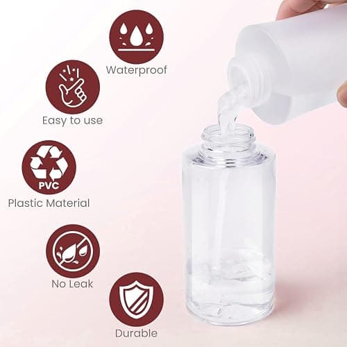 3Pcs Pump Dispenser, Push Down Polish Makeup Cleanser Alcohol Liquid Acetone Pump Dispenser, for Nail Art Polish Makeup Remover Liquid Bottle Tools(120ml 150ml 200ml) thumbnail 6