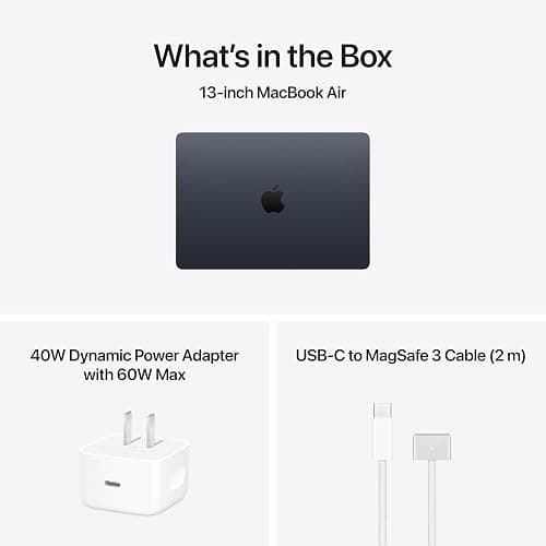Apple 2026 MacBook Air 13-inch Laptop with M5 chip: Built for AI, 13.6-inch Liquid Retina Display, 16GB Unified Memory, 512GB SSD, 12MP Center Stage Camera, Touch ID, Wi-Fi 7; Midnight thumbnail 9