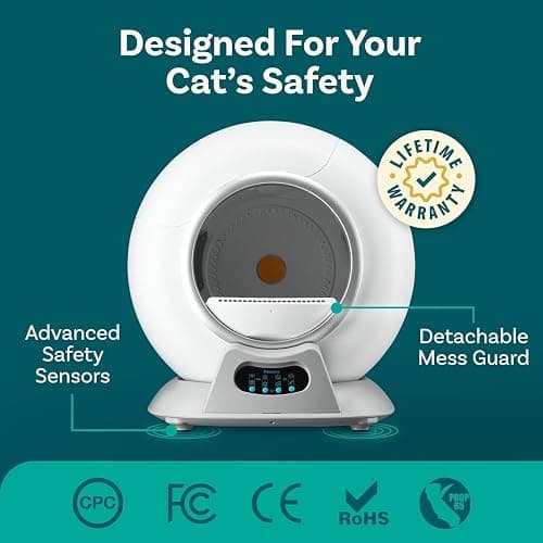 Self Cleaning Litter Box, Automatic Cat Litter Box Self Cleaning for Multiple Cats, Robot Automatic Litter Box Scoop Free Covered Ultra Cleaning -Odor Removal -APP Control Litter Box (Pack of 3 Bags) - Gray Bundle 3 Pack thumbnail 4