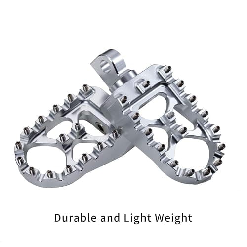 Hopider CNC Wide Foot Pegs 360° Roating MX Chopper Bobber Style for harley Dyna Sportster Fatboy Iron 883,Silver thumbnail 6