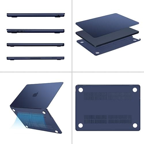 MOSISO Compatible with MacBook Air 13 inch Case 2026 2025 2024 2023 2022 M4 A3240 M3 A3113 M2 A2681,Plastic Hard Shell&Keyboard Cover&ScreenFilm&Type C for MacBook Air 13.6 inch Case, Haze Blue thumbnail 5