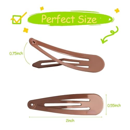 120 Pack Brown Metal Snap Hair Clips - Non-Slip Hairpins Barrettes for Women & Girls, Secure Braids, Updos, Buns - Durable & Lightweight (Plastic Storage Box Included) thumbnail 2