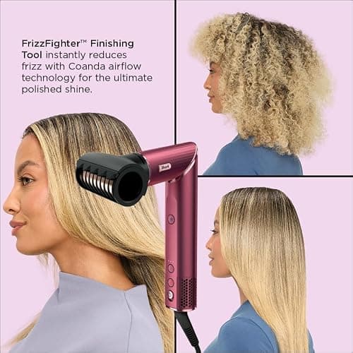 Shark FlexStyle Air Styling & Drying System, Powerful Hair Dryer Brush & Multi-Styler with Auto-Wrap Curlers, Diffuser, Paddle Brush, Round Brush, Concentrator Attachment, Black Cherry, HD457CR thumbnail 2
