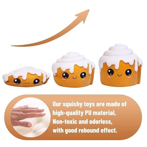 Anboor 4 Pcs Squishies Hot Dog Cake Bread Donut Kawaii Scented Soft Slow Rising Squeeze Stress Relief Kids Toy Xmas Stocking Stuffers Ideas thumbnail 3