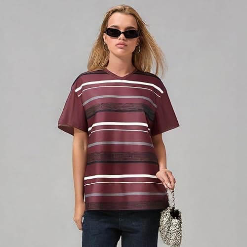 Kodaruber Y2k Grunge Graphic Tees for Women Teen Girls Vintage Goth Aesthetic Baggy Shirts 2000s Emo Tops Summer Clothes thumbnail 3