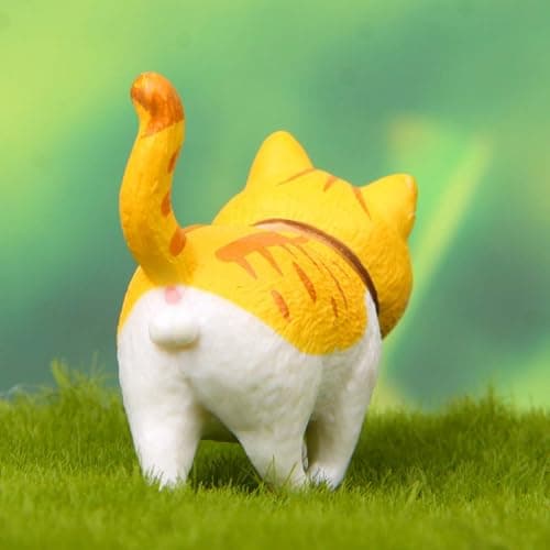Halloluck 9 Pcs Cute Miniature Cat Figure Animal Cat Characters Decor Mini Figure Collection Decor, Cake Topper, Plant, Automobile Decoration,Landscape Scenes thumbnail 2