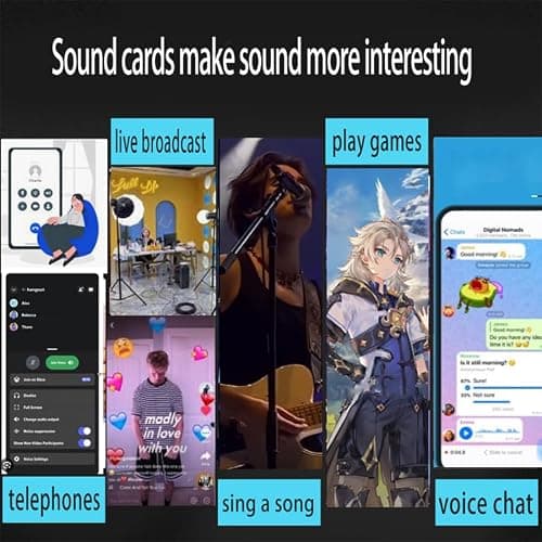 DIANMO Game Voice Changer, Audio Mixer, i9Live Sound Card kit (Including Headphones and 2 converters), Suitable for PS4/PS5/Xbox One/PC/Phone/Laptops., ferrous thumbnail 4