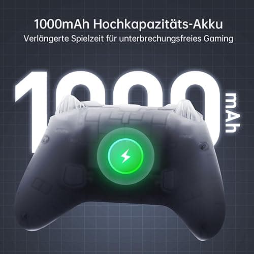 Machenike G3V2 Bluetooth Controller for Pc/Switch/Ios/Android, Hall Effect Joysticks, RGB Lighting Gaming Controller,2 Programmable Buttons,1000mah Battery With Charging Station, Black thumbnail 6
