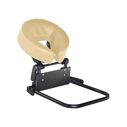 Master Massage Home Use Sleeping Mattress Top Massage Kit-Adjustable Headrest Face Pillow Cradle & Face Cushion Support Bracket, Head Face Rest Support- Eye Surgery Recovery - Cream - Image 1