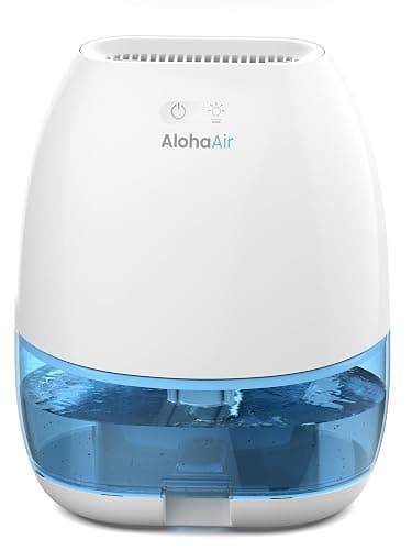 AlohaAir Dehumidifiers for Home, 34 oz Small Dehumidifier for Room, Quiet Dehumidifiers for Bathroom, Bedroom, RV, Closet with Auto Shut Off, 7 Colors Night Light - Image 1