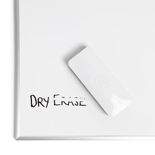 U Brands Magnetic Dry Erase Board Felt Eraser, 2"x5"x1", White, Lightweight Modern Design thumbnail 6