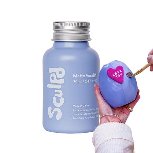 Sculpd Clear Varnish for Air Dry Clay - Premium Clear Matte Finish For Pottery & Acrylic Paint - Waterproof, Scratch Resistant, Colorless Ceramic Sealer - Hobbies Arts & Crafts DIY (70ml) - Image 1