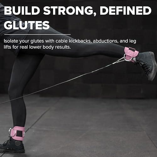 Women's Ankle Strap for Cable Machines & Resistance Bands: Gym & Home Workout Cuff Attachment for Leg Extensions, Kickbacks, Hip Abductors - Booty Exercises thumbnail 4