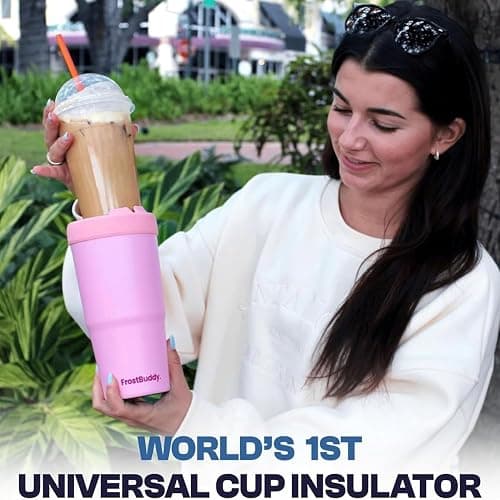 Frost Buddy Togo Buddy 30oz Stainless Steel Vacuum Insulated Tumbler To Go Coffee Cup – Iced Coffee Cups, Iced Coffee Sleeve, Travel Mug, Thermal Cup for Hot & Cold Drinks, Dunkin Cup -Check The Halls thumbnail 8
