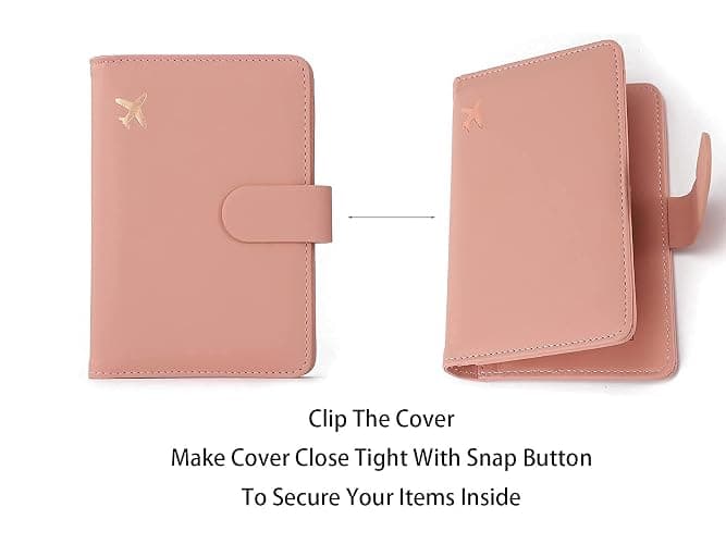 Melsbrinna Premium Leather Passport Holder Covers Case, Waterproof Rfid Blocking Travel Wallet Passport Holder with Pen Holder, Cute Passport Book for Women/Men thumbnail 5