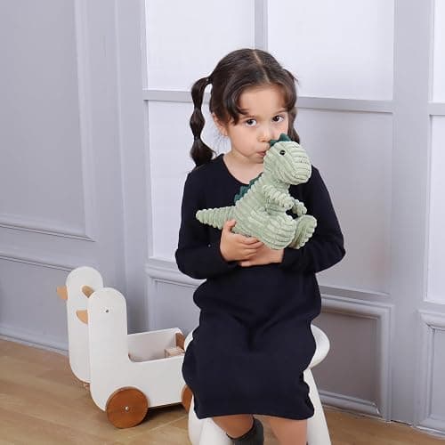 Apricot Lamb Toys Plush Matcha Dinosaur Stuffed Animal Soft Cuddly Perfect for Childs (Matcha Dino, 8.5 Inches) thumbnail 2