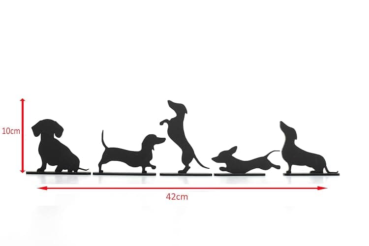 Acrylic Dachshund Silhouette Ornaments, Set of 5 Dogs, Sausage Dog Gift. (Set of 5) thumbnail 2