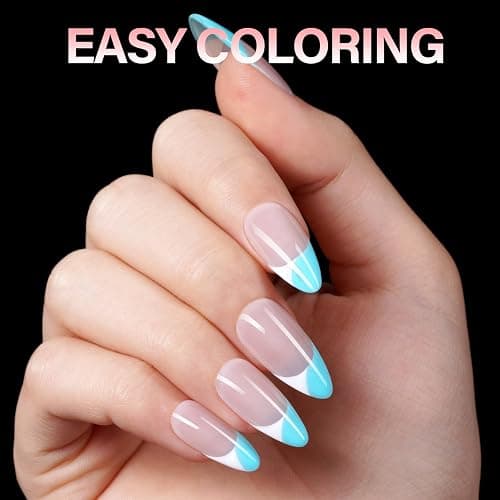 AILLSA Medium Almond Nail Tips Pre-Shaped Acrylic Nails Tips Half Matte Full Cover Tips Clear Gelly Press on Flase Nail Tips for Extension Nail Manicure Home DIY 216PCS 12Sizes thumbnail 5