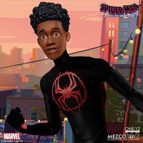 Mezco Toyz One:12 Collective Marvel Spider-Man Across the Spider-Verse Miles Morales 1/12 Scale Collectible Figure thumbnail 2
