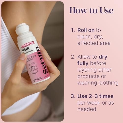 Razor Bump Stopper with Dark Spot Remover, Ingrown Hair Treatment for Bikini Area and Razor Bumps Treatment - Salicylic Acid After Shave Solution for Ingrown Hairs & Razor Burns thumbnail 7