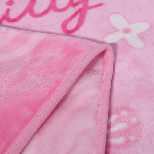 Cartoon Printing Throw Blanket for Girls Kids Adults, 40"x55", All Seasons Flannel Fleece Blanket, Soft & Warm Plush Blankets for Couch Sofa Bed Camping Travel (Pink 002) thumbnail 4