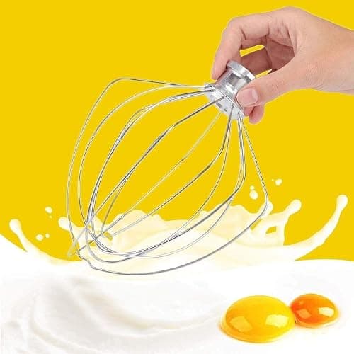 Whisk Attachment for Kitchen Aid 6 Qt Bowl-Lift Stand Mixer, Stainless Steel 6-Wire,Replace KN256WW,for Professional 6 & 600, KD26,KP26,KL26,KT26,KV25 by TOMOON thumbnail 2