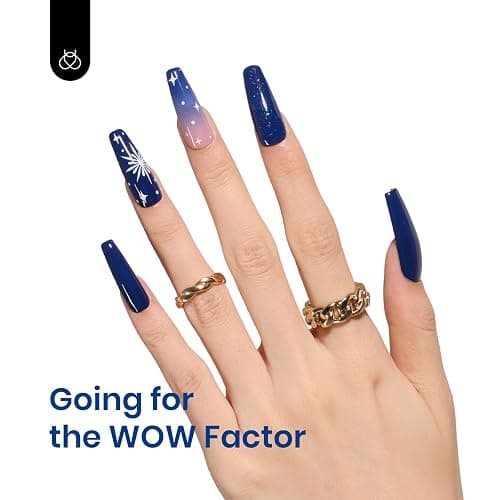 Beetles Gel Nail Polish 15 ml Midnight Navy Blue Solid Dark Blue Deep Color Soak Off LED UV Lamp DIY Decoration Manicure Art Design Salon at Home Gel Nail Gifts for Her thumbnail 2