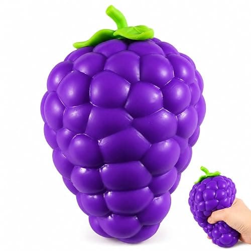 Giant Grape Squishy Toy, Slow Rising Stress Relief for Adults | Super Soft Slow Rising Grape Stress & Anxiety Relief Toy Durable, Washable, Reusable Great Gift - Image 1