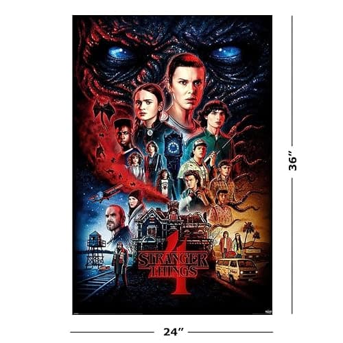 Stranger Things 1, 2, 3, 4 & 5 - TV Show Poster Set (Seasons 1, 2, 3, 4 & 5 - Regular Styles - Version 4) (Size: 24" x 36" each) thumbnail 5